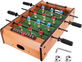 img 4 attached to ⚽ WIN.MAX Mini Foosball Table: 20-Inch Upgrade - Easy to Store Soccer Game for Kids