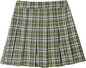 img 4 attached to Milumia Tartan Pleated Elastic Uniform Girls' Clothing via Skirts & Skorts