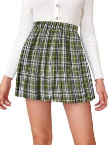 img 2 attached to Milumia Tartan Pleated Elastic Uniform Girls' Clothing via Skirts & Skorts