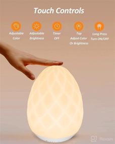 img 1 attached to Battery Operated Lamp: Portable Rechargeable Cordless Lamp with Touch Control, Dimmable Night Light, Auto Color Changing & Timer Setting – BPA Free Silicone Sleeve Included