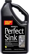 🚰 premium value size: hope's perfect sink cleaner and polish - restorative, stain-remover and water-repellant for brushed stainless steel, cast iron, porcelain, corian, composite, and acrylic sinks logo