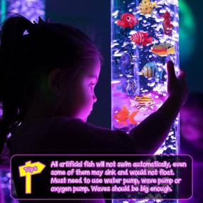 img 2 attached to 10 Multi-Colored Artificial Fish Decorations for Fish Tank - Plastic Fake Fish 🐠 Ornaments with Moving Floating Action, Ideal Bubble Tube Accessories and Small Tropical Aquarium Decor