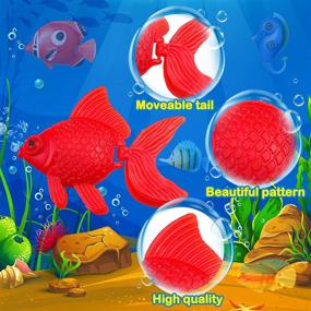 img 3 attached to 10 Multi-Colored Artificial Fish Decorations for Fish Tank - Plastic Fake Fish 🐠 Ornaments with Moving Floating Action, Ideal Bubble Tube Accessories and Small Tropical Aquarium Decor