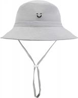 upf 50+ sun protection baby sun hat - adjustable beach swim bucket for boys & girls! logo