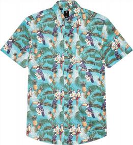 img 2 attached to Испытайте стильное лето с гавайскими рубашками Visive'S для мужчин - мужская рубашка с коротким рукавом на пуговицах / вверху