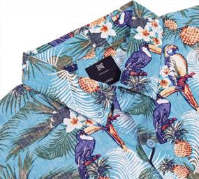 img 1 attached to Испытайте стильное лето с гавайскими рубашками Visive'S для мужчин - мужская рубашка с коротким рукавом на пуговицах / вверху
