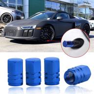 xotic tech tire valve stem caps: anodized aluminum, universal fit for cars, trucks, motorcycles, suvs, bikes - blue логотип