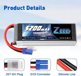 img 2 attached to Zeee 4S Lipo Battery 14.8V 5200MAh 100C With EC5 Plug - Perfect For RC Multirotor, Car, Truck And Boat!