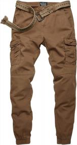 img 2 attached to Men'S Twill Jogger Pants: Perfect Match For Comfort & Style!