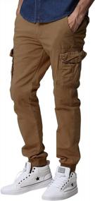 img 3 attached to Men'S Twill Jogger Pants: Perfect Match For Comfort & Style!