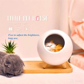 img 3 attached to Cute Cat House Night Light for Kids and Nursery Bedroom – Upgraded Bluetooth Speaker, Kawaii Room Decor for Cat Lovers; Ideal Gifts for Wife, Mom, and Children