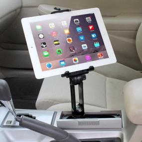 img 3 attached to IKross 2-In-1 Cup Mount Holder: Perfectly Secure Tablet And Smartphone Holder For Your Car