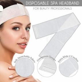 img 2 attached to 50-Pack Disposable Spa Facial Headbands With Easy Closure - APPEARUS