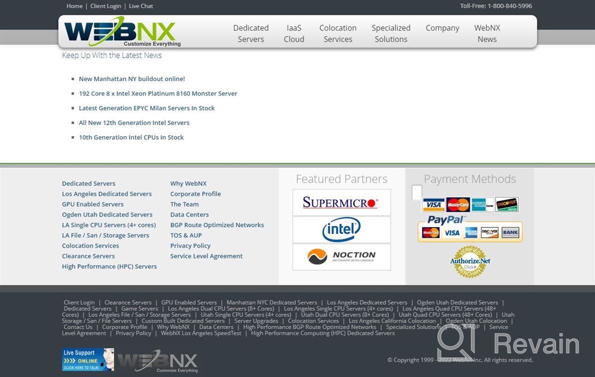 img 1 attached to WebNX IaaS Cloud review by Trevor Blazis