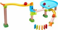 haba kullerbu 33 piece traffic jam ball track set with funnel for kids and toddlers logo