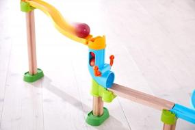 img 3 attached to HABA Kullerbu 33 Piece Traffic Jam Ball Track Set With Funnel For Kids And Toddlers
