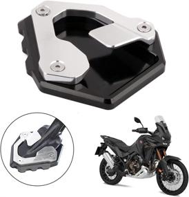 img 4 attached to 🏍️ AnXin Motorcycle CRF1000L Africa Twin 2016-2022 Black Kickstand Extension Plate Support Pad CNC