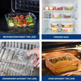 img 2 attached to Bayco Glass Food Storage Containers With Lids - 9 Sets & 8 Sets Airtight Kitchen Meal Prep Containers, Leak-Proof Glass Storage Containers For Food, BPA-Free Glass Containers For Healthy Eating