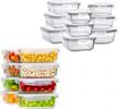 bayco glass food storage containers with lids - 9 sets & 8 sets airtight kitchen meal prep containers, leak-proof glass storage containers for food, bpa-free glass containers for healthy eating logo