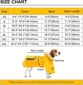 img 1 attached to LETSQK Reflective Dog Raincoat with Pocket - Rain Poncho Slicker Jacket for Dogs of All Sizes