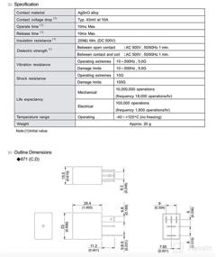 img 2 attached to 🔌 Pack of 3 Song Chuan 871-1C-C-R1U01 12VDC Micro 280 SPDT 20/35A Relay, 1 Form C