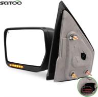 🚘 scitoo towing mirror for ford f-150 2004-2006 - power heated rear view automotive exterior mirror with led signals, driver side logo