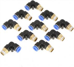 img 4 attached to 10Pcs Pneumatic Elbow Quick Connector Air Fittings Adapter Push-To-Connect Tube 8Mm G1/4 Threaded Set
