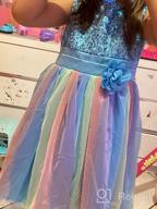 img 1 attached to JerrisApparel Rainbow Flower Birthday Pageant Dresses for Girls' Clothing review by Marty Orthodontics