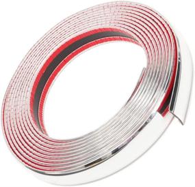 img 4 attached to OTOLIMAN 25Mm X 5Metre (1Inchx16Feet) Weight:2 Lb Car Chrome Moulding Trim Strip Decoration Tape Sticky - Bumper Door Guard Protection