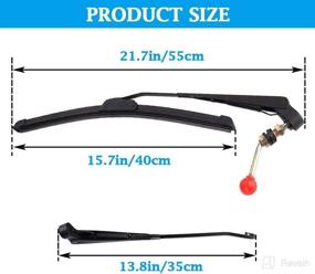 img 3 attached to 🚗 Gekufa UTV Hand Crank Windshield Wiper Manual Wiper with 15.7’’ Wiper Blade Compatible with Polaris Ranger 570 800 900 1000, Polaris RZR 800 900 1000 XP, Can Am, Kawasaki, Pioneer, Golf Cart