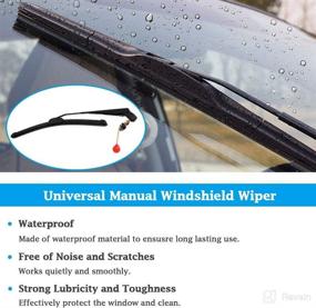 img 2 attached to 🚗 Gekufa UTV Hand Crank Windshield Wiper Manual Wiper with 15.7’’ Wiper Blade Compatible with Polaris Ranger 570 800 900 1000, Polaris RZR 800 900 1000 XP, Can Am, Kawasaki, Pioneer, Golf Cart