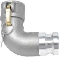 gloxco aluminum type da cam and groove hose fitting, 90 degree elbow, 2" female camlock x 2" male camlock (cam-20-da90-al) logo