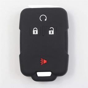 img 1 attached to 🔑 Btopars Rubber Key Fob Cover - Keyless Protector for Chevrolet/GMC 2014-2021 Models - Black & Gray