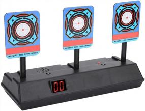 img 4 attached to Electric Digital Score Target Toy For Nerf Guns - Automatic Restoring Accessory For Soft Gun Toys - Target For Shooting Practice - Improve Your Aim And Score - Perfect For Nerf Enthusiasts