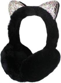 img 3 attached to Orityle Winter Foldable Earmuff Sequins Girls' Accessories and Cold Weather