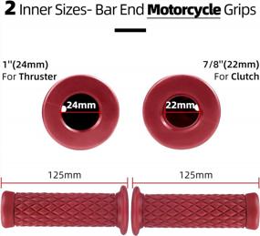 img 3 attached to Motorcycle Grips Non-Slip Rubber 7/8" 22Mm 24Mm Bar End Comfort Hand Handlebar Thruster Grip