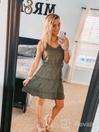 img 1 attached to Stay Chic And Comfy With QegarTop Women'S Mini Ruffle Sun Dress For Summer Beach Casual Look review by Elizabeth Morton