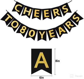 img 1 attached to Trgowaul 80th Birthday Party Decorations Kit - Gold Glittery Cheers to 80 Years Banner, Pom Poms, Sparkling Hanging Swirls, Gold Number Balloon, and Confetti Balloons - Perfect 80th Birthday Decorations and Party Supplies