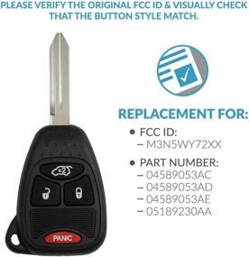 img 1 attached to 2 Pack Keyless2Go Replacement Car Keyless Entry Remote for Vehicles with 4 Button M3N5WY72XX