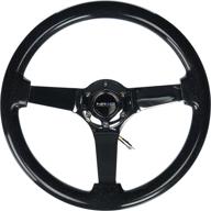 🔥 stylish and durable nrg innovations st-036bsb-ch black sparkled wood grain wheel - 3" deep, 350mm diameter, 3 solid spoke center in chrome логотип