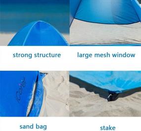 img 1 attached to Stay Cool And Protected On The Beach With The ICorer Automatic Pop Up Sun Shelter Tent
