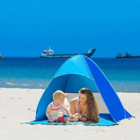 img 2 attached to Stay Cool And Protected On The Beach With The ICorer Automatic Pop Up Sun Shelter Tent