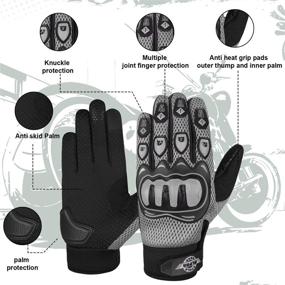 img 1 attached to ALPHA CYCLE GEAR MOTO SPORTS GLOVES (BLACK/GRAY Motorcycle & Powersports