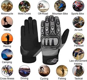 img 2 attached to ALPHA CYCLE GEAR MOTO SPORTS GLOVES (BLACK/GRAY Motorcycle & Powersports