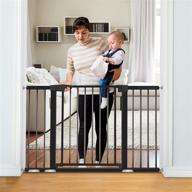 👶 derson 29.93-51.5" extra wide baby gate: ultimate safety for stairs, doorways, and pets logo