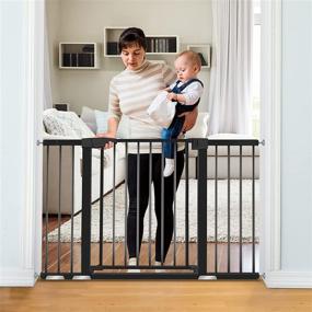 img 4 attached to 👶 Дерсон 29.93-51.5" Дополнительно широкая детская перегородка: максимальная безопасность для лестниц, дверных проемов и животных.