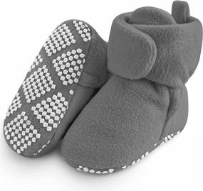 img 4 attached to Snug And Comfy Pro Goleem Fleece Baby Booties: Non-Slip And Adjustable For Boys And Girls