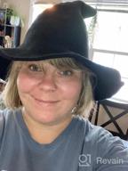 img 1 attached to Witchy Style Made Easy: Edoneery'S Women'S Wide Brim Halloween Witch Hat - Perfect For Any Occasion! review by Terry Wright