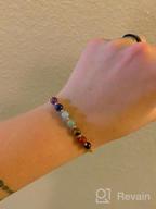 img 1 attached to 🌈 Adjustable Natural Gemstone Chakra Bracelet with Silver Spacers and Nylon Cord - 6mm Beads, 5"-6.5" for Women/Girls/Children | Cherry Tree Collection review by Greg Mack