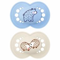 mam original matte baby pacifier, nipple shape helps promote healthy oral development, sterilizer case, 2 pack, 6-16 months, boy,2 count (pack of 1) logo